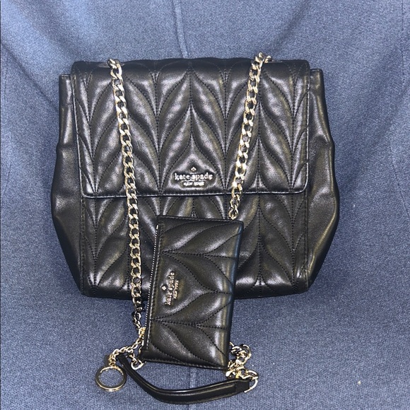 kate spade Handbags - Kate Spade Black Quilted Shoulder Bag with Chain